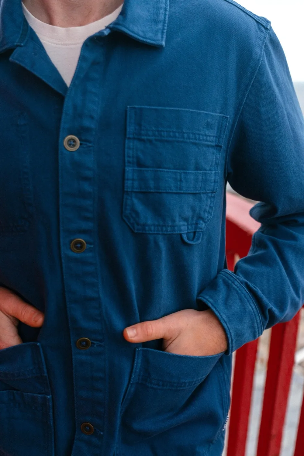 LAKOR Peddler Work Shirt Hemd Insignia Blue Bio-Baumwolle