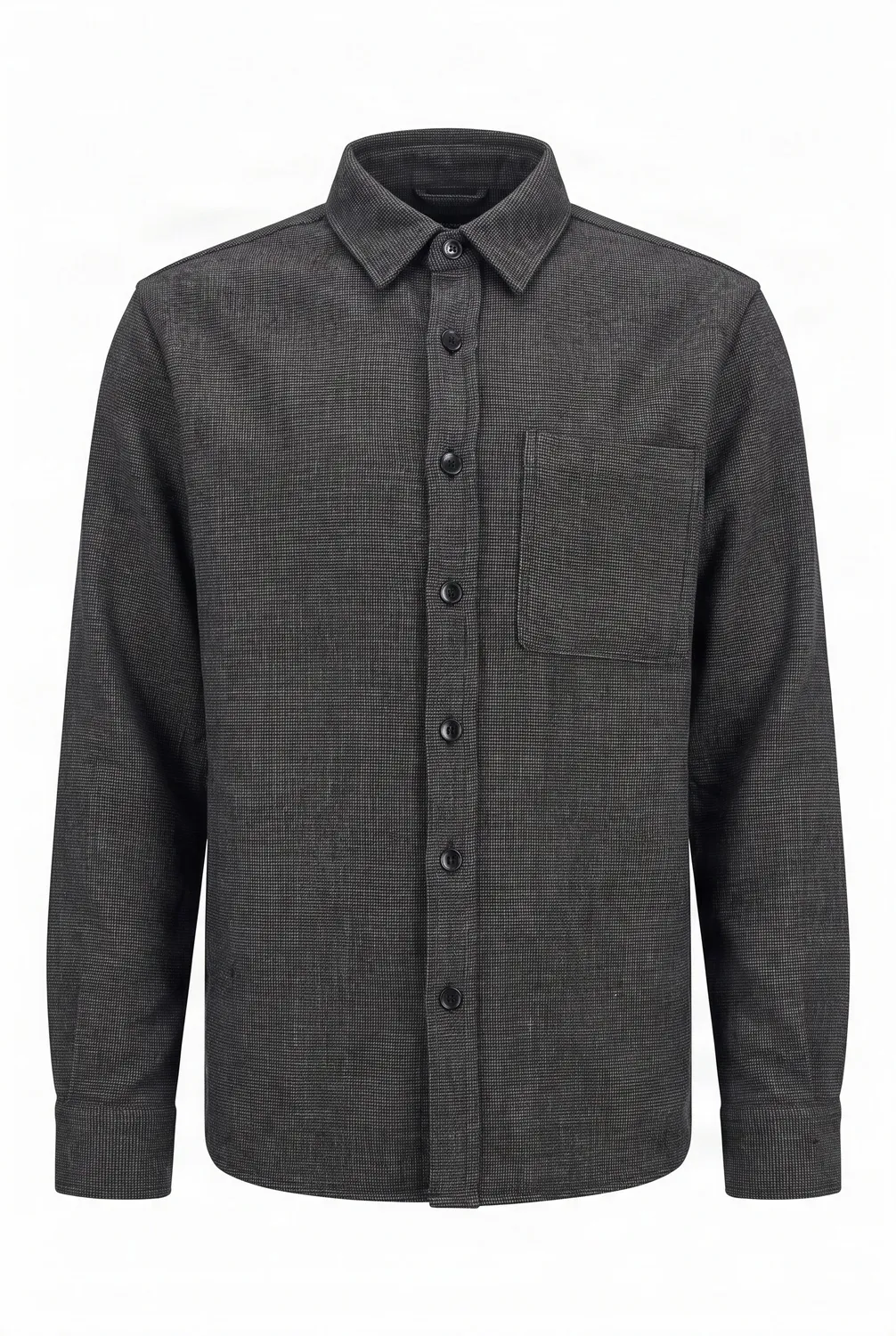 KOMODO SHANTI Hemd Charcoal handgewebte Baumwolle