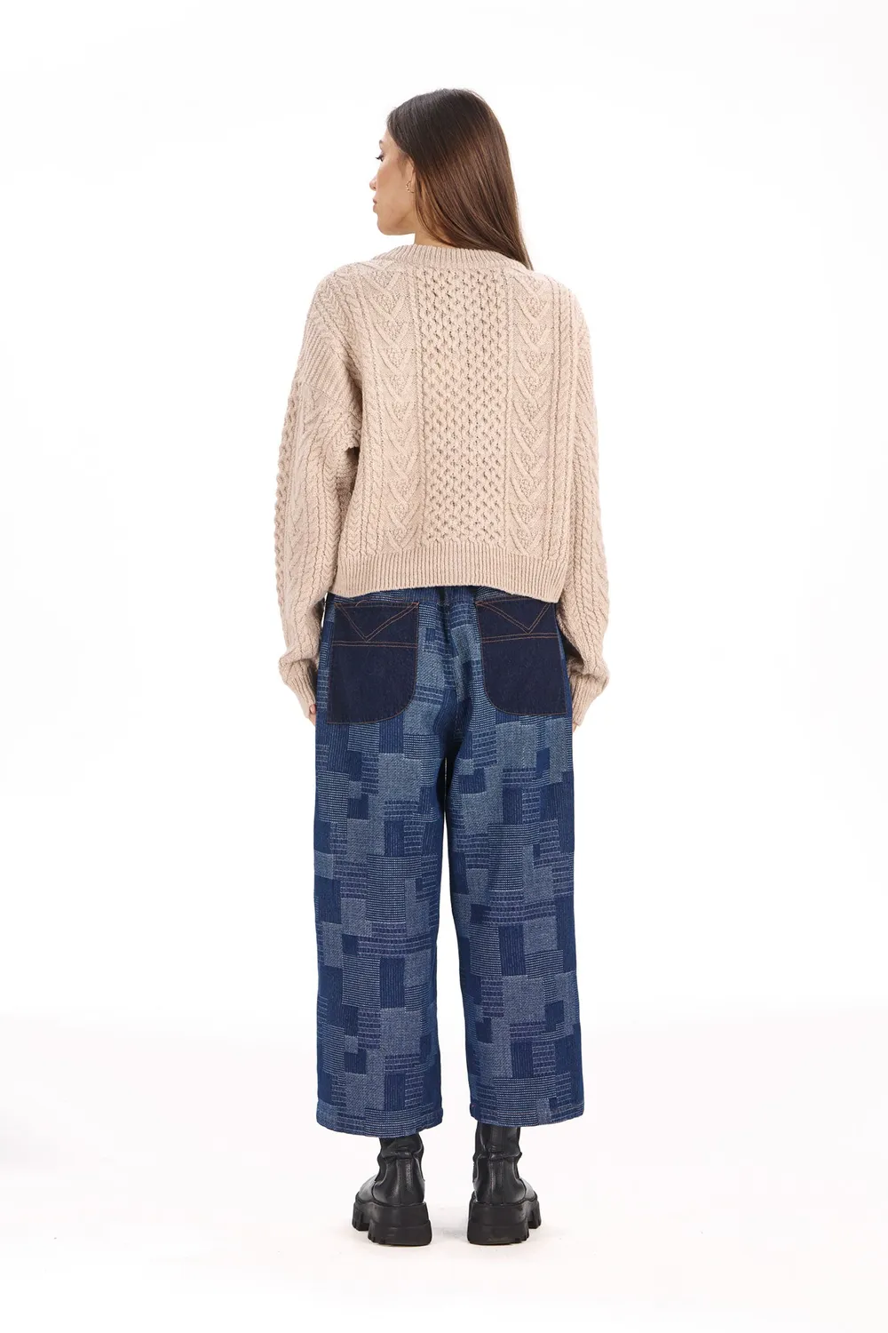 KOMODO MOLLIE Jeanshose Bio-Baumwolle Patchwork
