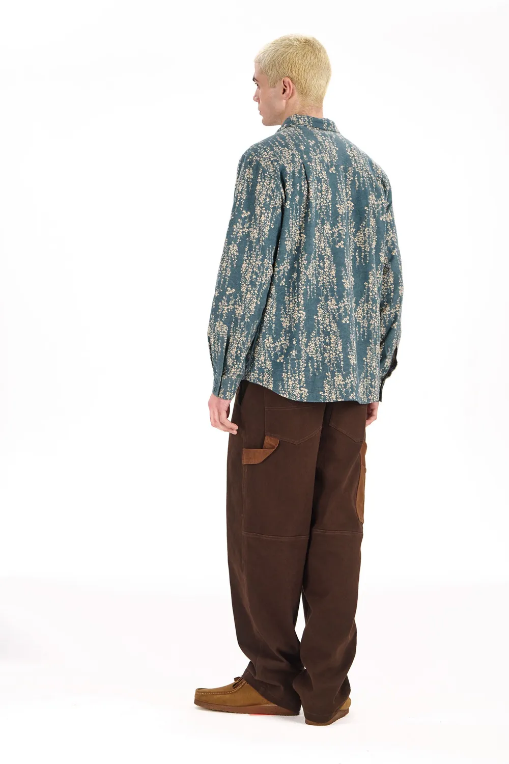 KOMODO SPECTRE Hemd blau Floral Bio-Baumwolle