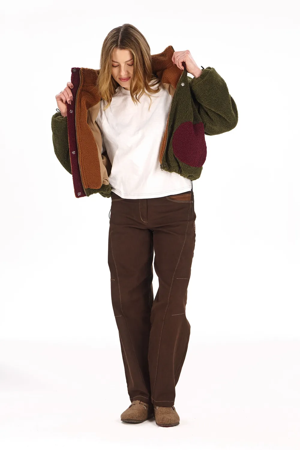 Komodo Lydia Fleecejacke Khaki Recycling