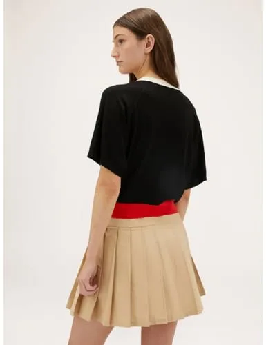 Motivi Cardigan mit Bündchen Strickjacke kurz Kontrast