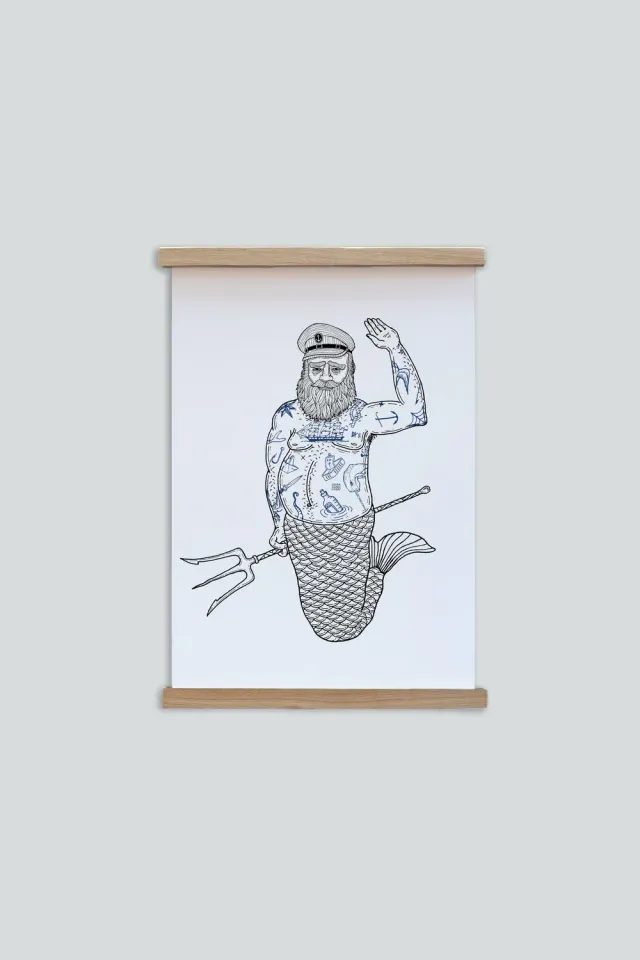 LAKOR The Real Neptune Poster White Meeresmotiv