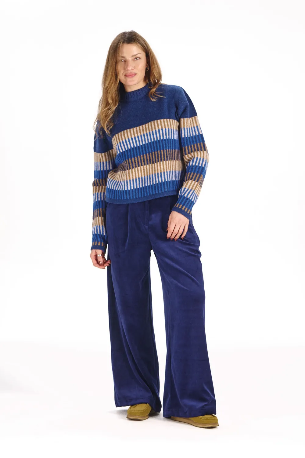 KOMODO SOFIA Hose Damen navy Bio-Samt