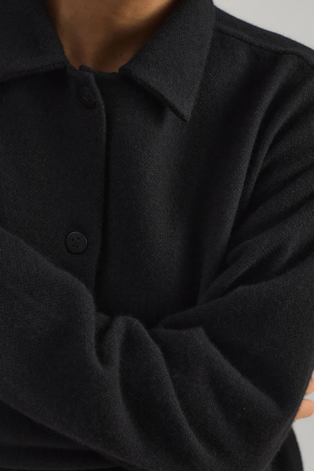 Oyuna Sinai Jacke Schwarz Wendestrick Cashmere