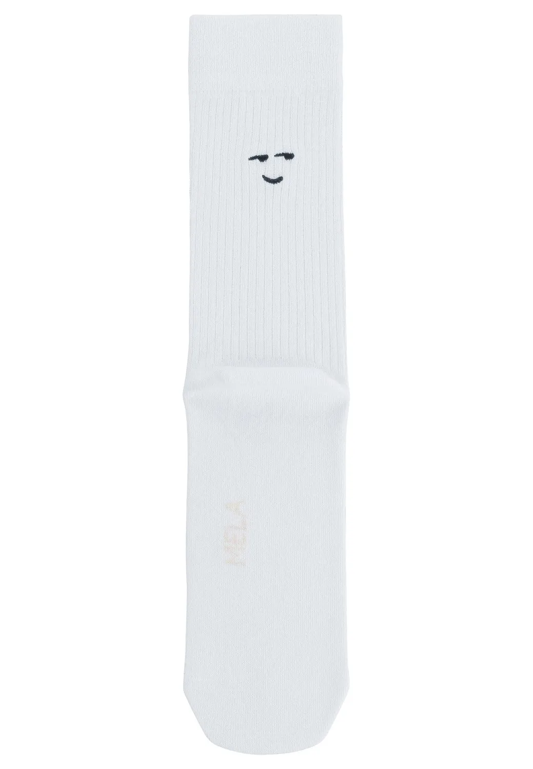 MELA Stickerei gerippte Socken 5 Paare weiß Bio-Baumwolle