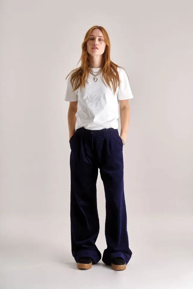 KOMODO LOLA LILLY Cordhose Navy Bio-Baumwolle