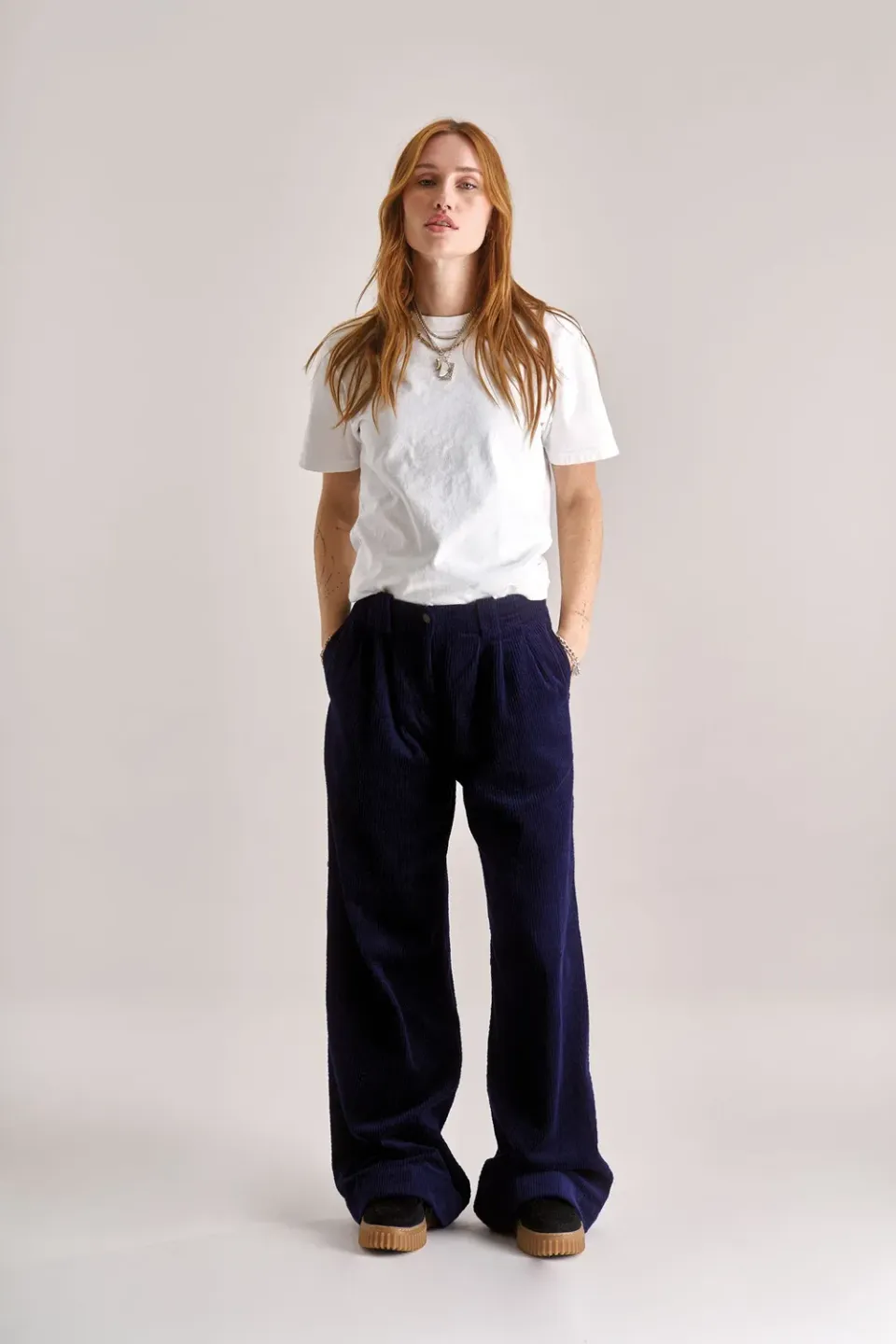 KOMODO LOLA LILLY Cordhose Navy Bio-Baumwolle