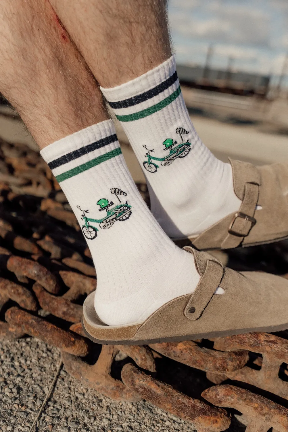 LAKOR Forest Maxi Tennissocken Weiß Bio-Baumwolle
