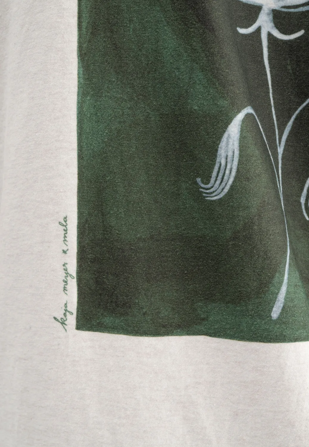 MELA Kaja T-Shirt botanical grün cream melange