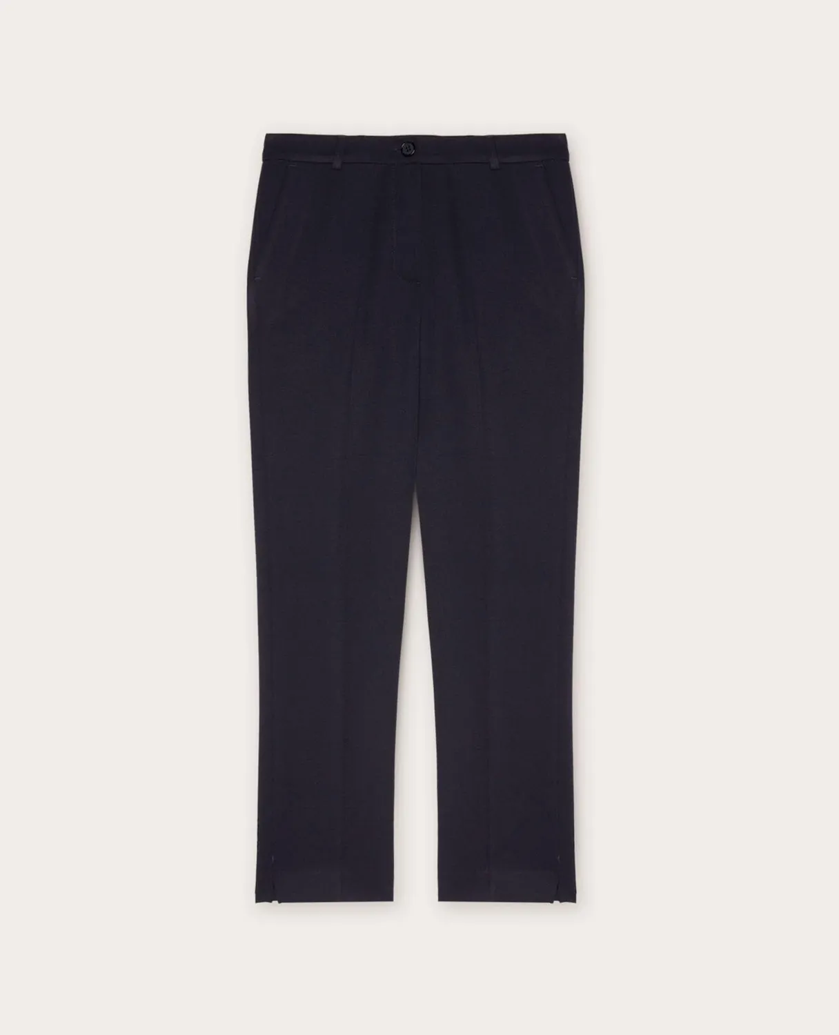 Motivi Spring Summer 24 Regular-Hose einfarbig Bügelfalte