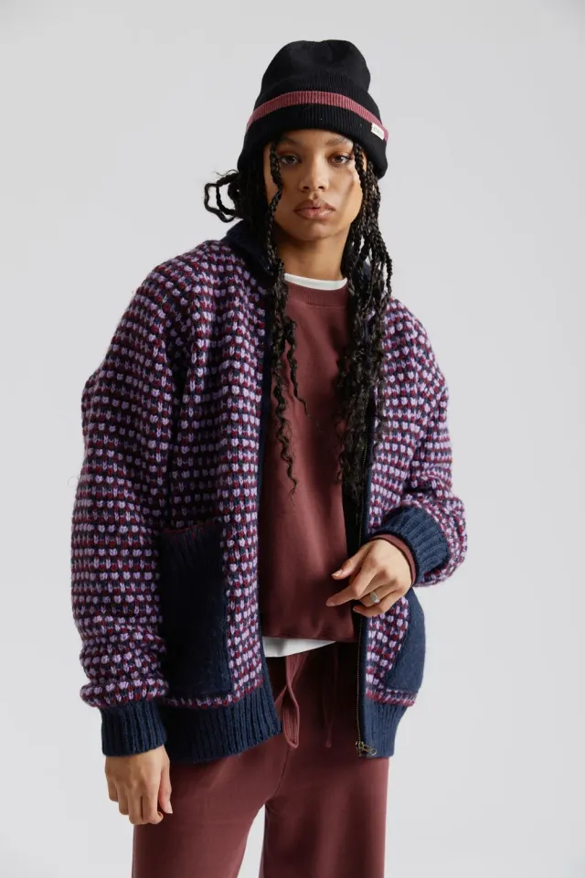 Komodo Twist Knot Wolljacke Lavendel Gr. 38 Lammwolle