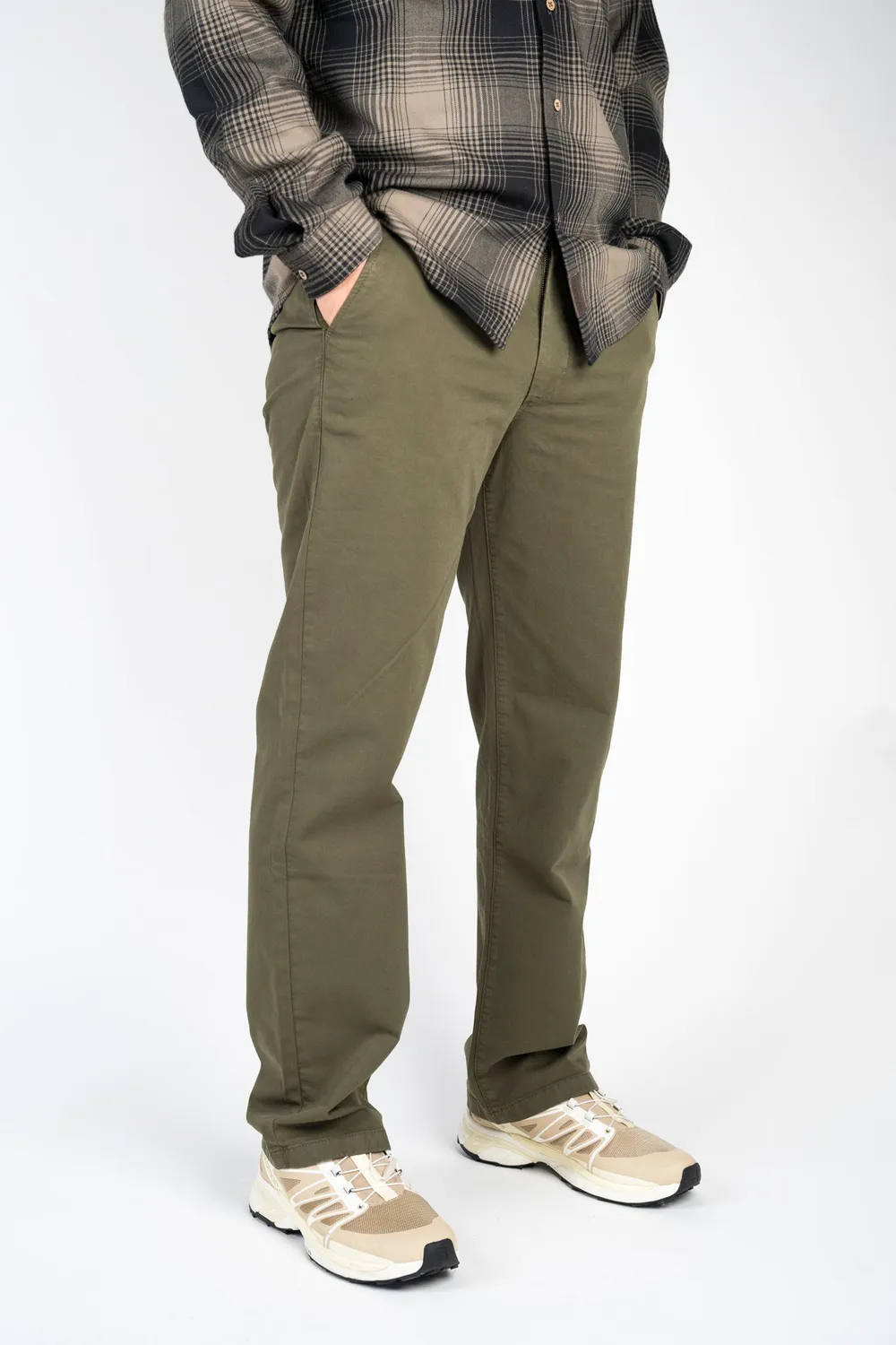 LAKOR Carnage Chino Pants Chinohose Olive Night Bio-Baumwolle