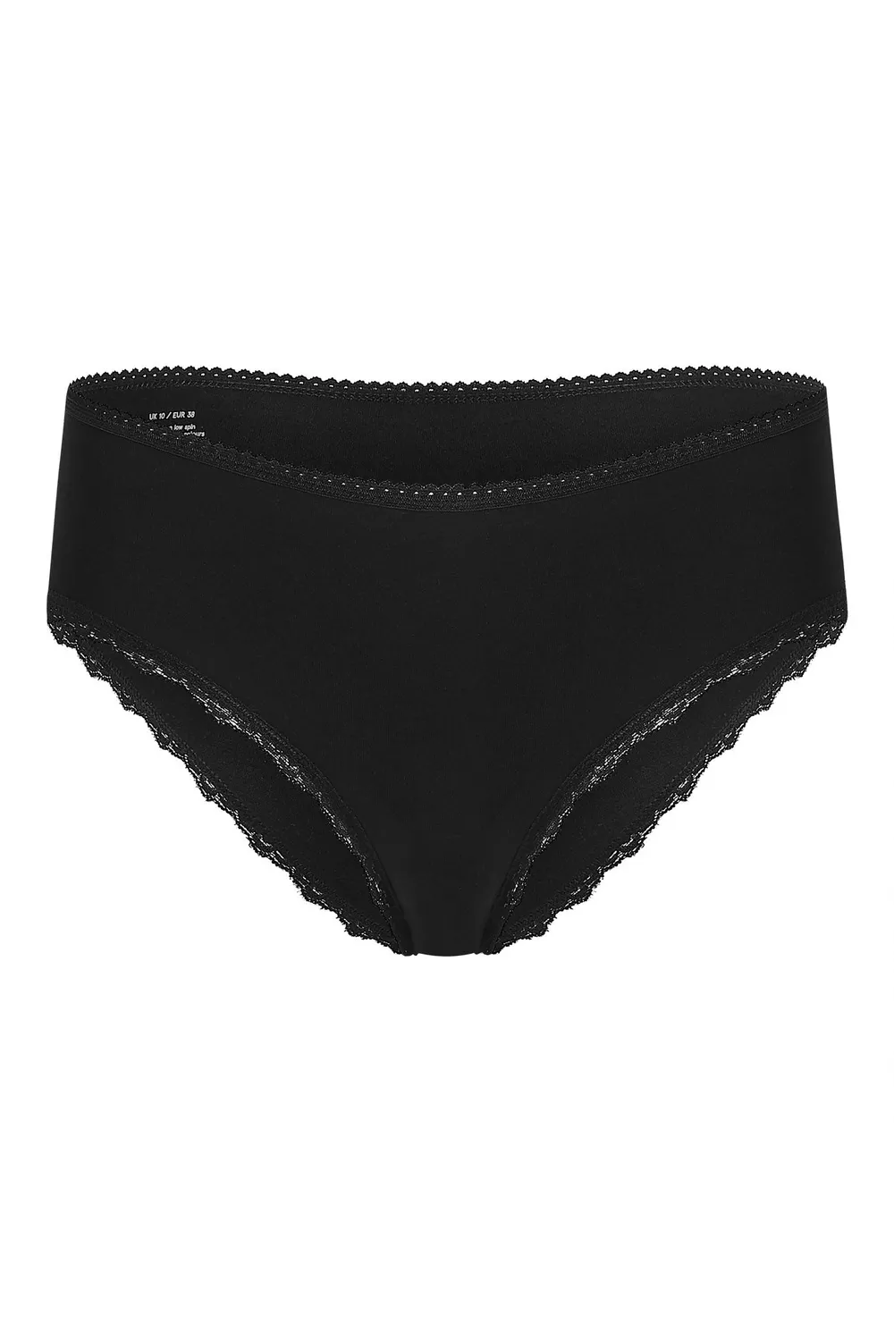 Komodo Paloma Slip Schwarz Bio-Baumwolle Spitze
