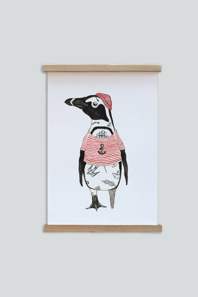 LAKOR African Penguin Poster White 250g Papier