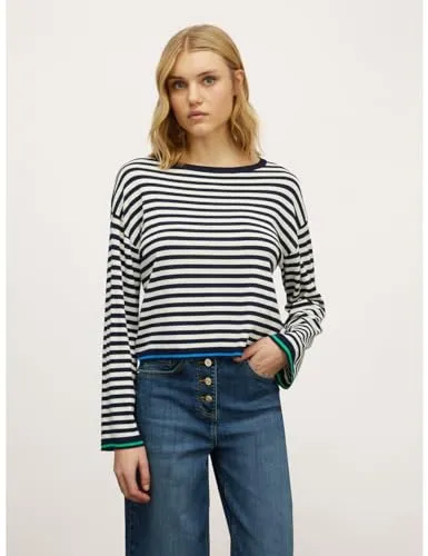 Motivi Strickpullover U-Boot-Ausschnitt gestreift