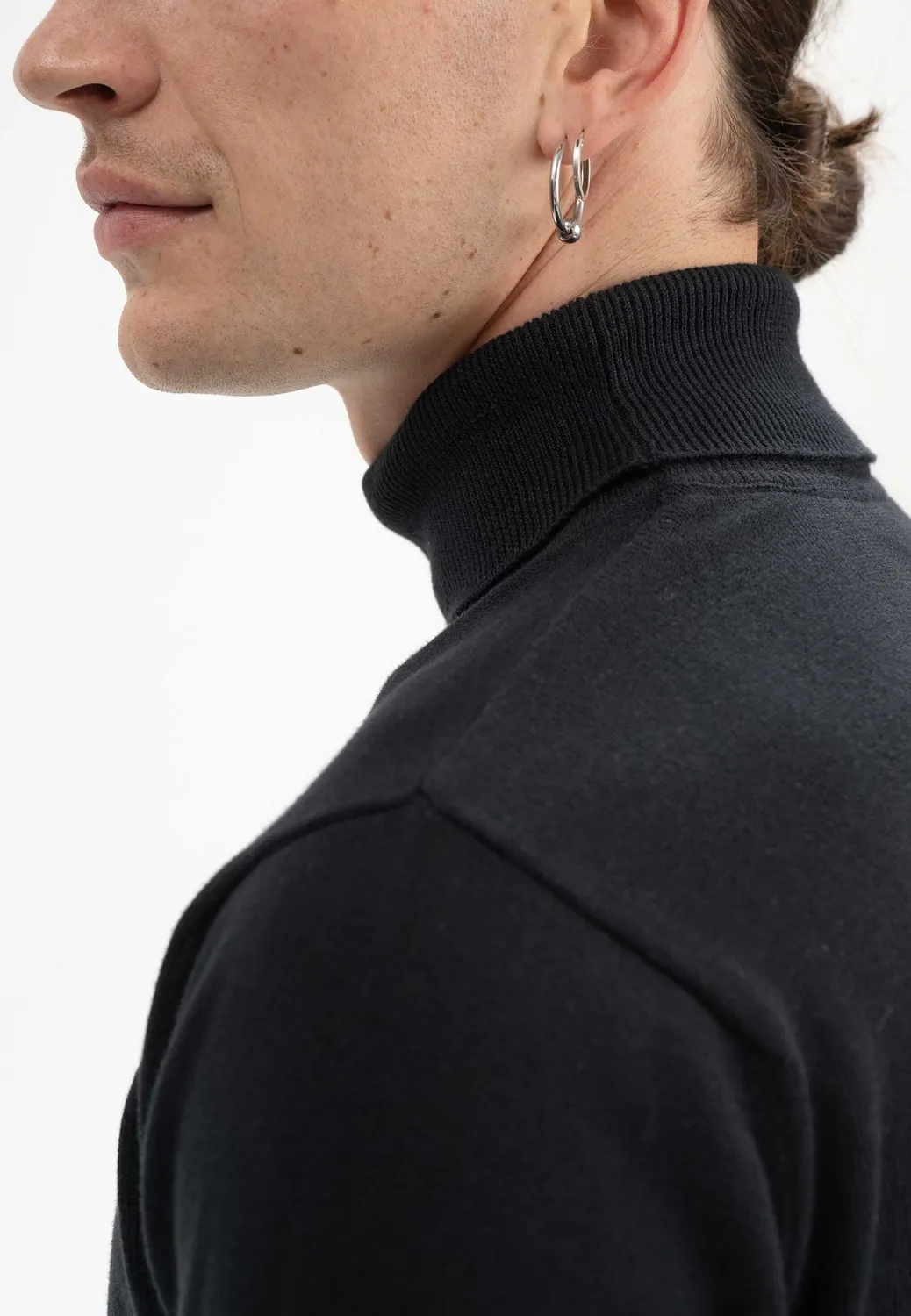 MELA KANJA Feinstrick Rollkragenpullover mushroom