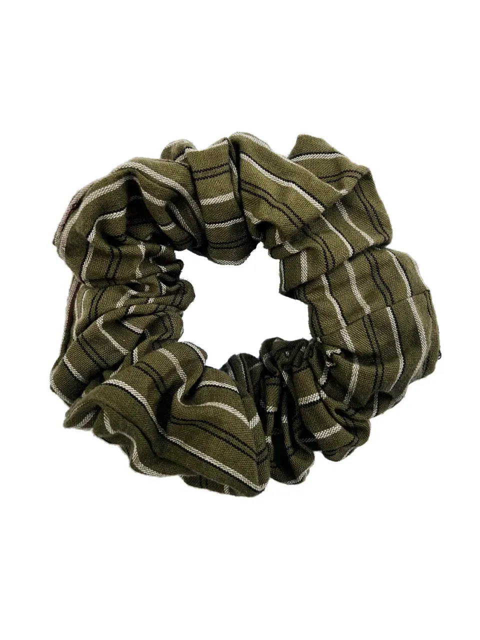 Komodo Scrunchy Haargummi Pinstripe Green Bio-Baumwolle