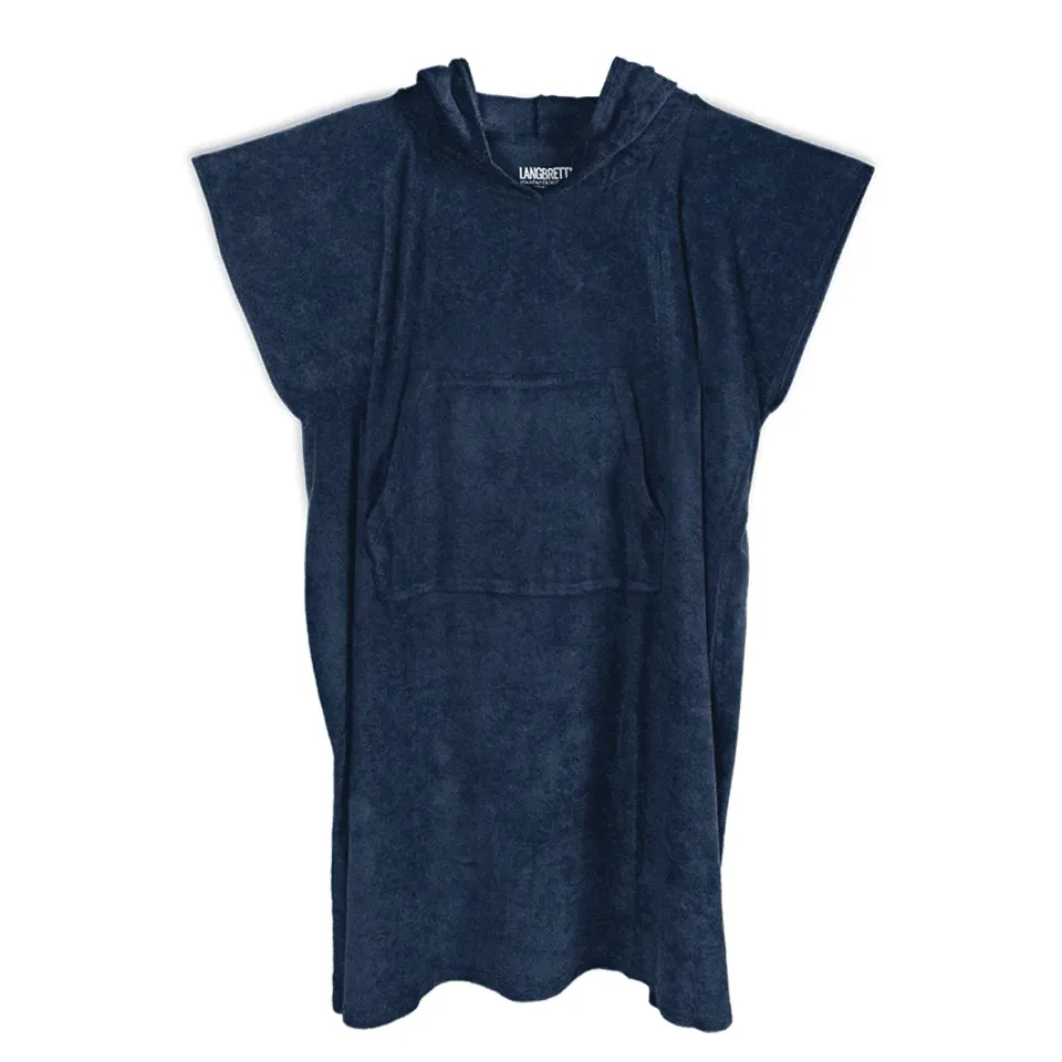 Langbrett Frottee Surfponcho Bio-Baumwolle dunkelblau