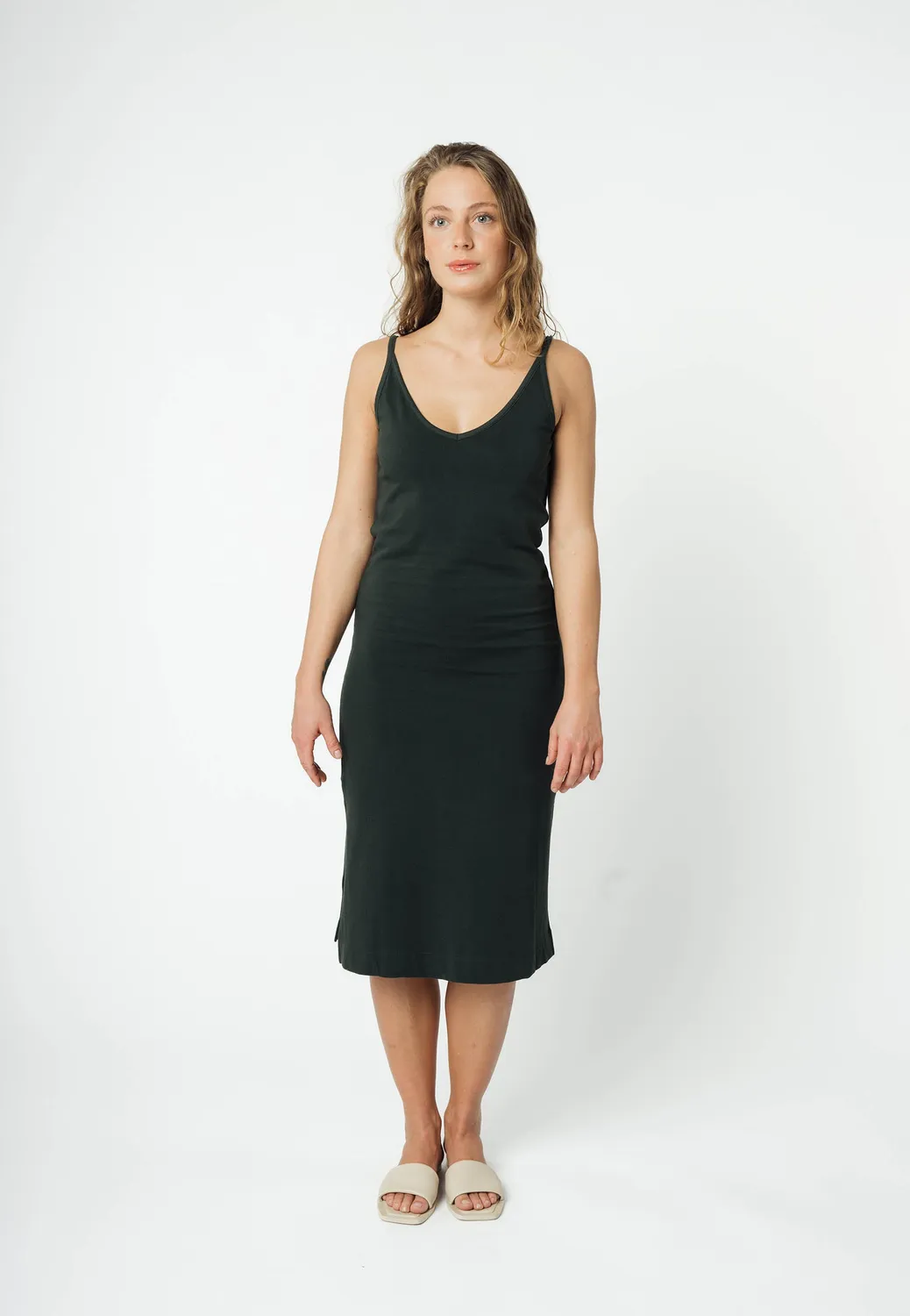 MELA Style SADHANA Midi Kleid dunkelblau aus Bio-Baumwolle