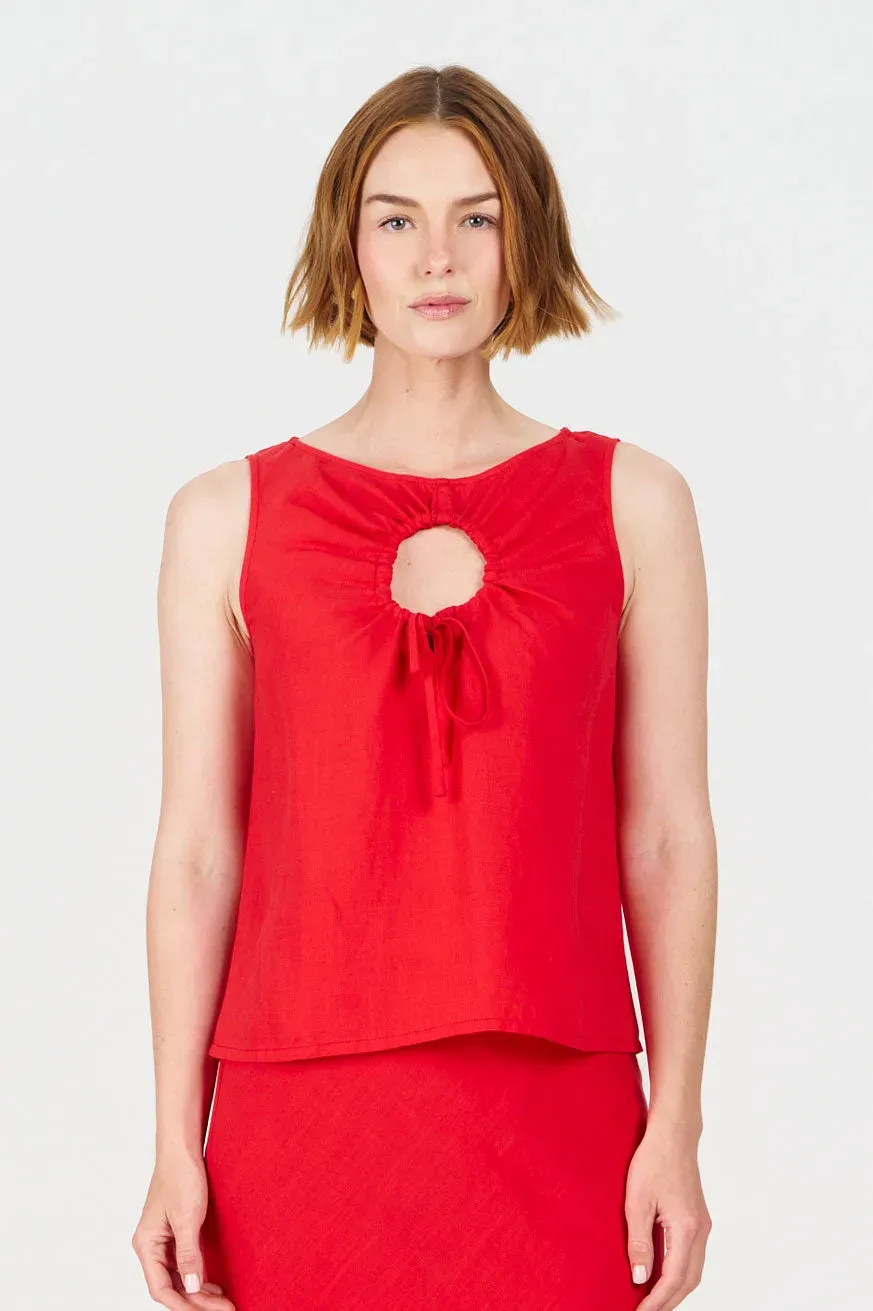KOMODO ZIZI Top Koralle Tencel-Leinen atmungsaktiv