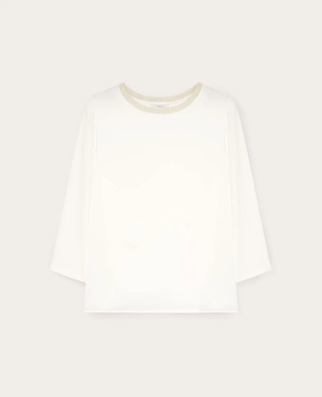 Motivi Basic T-Shirt aus Satin und Jersey ECOVERO