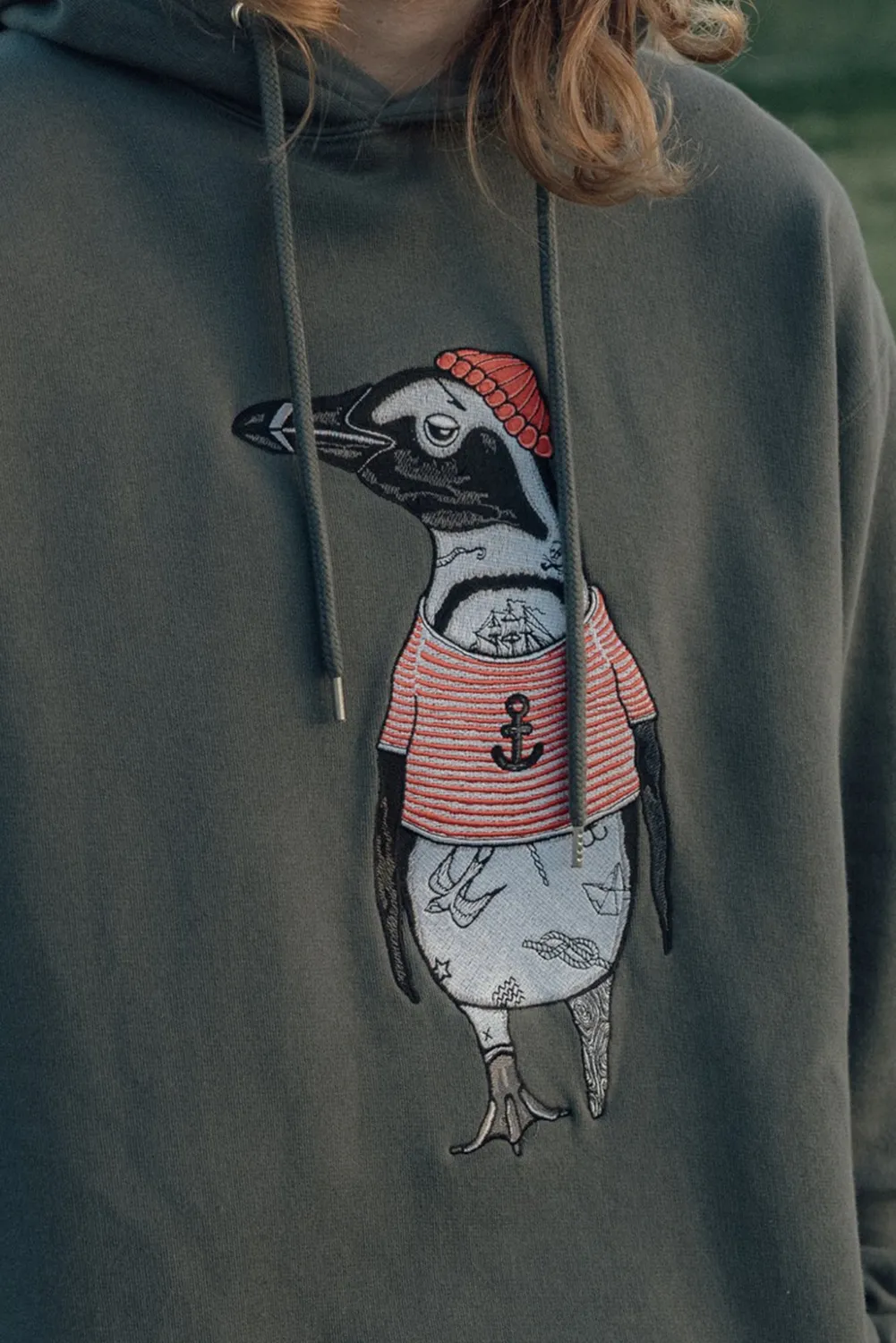 Lakor African Penguin Hoodie Urban Chic Bio-Baumwolle