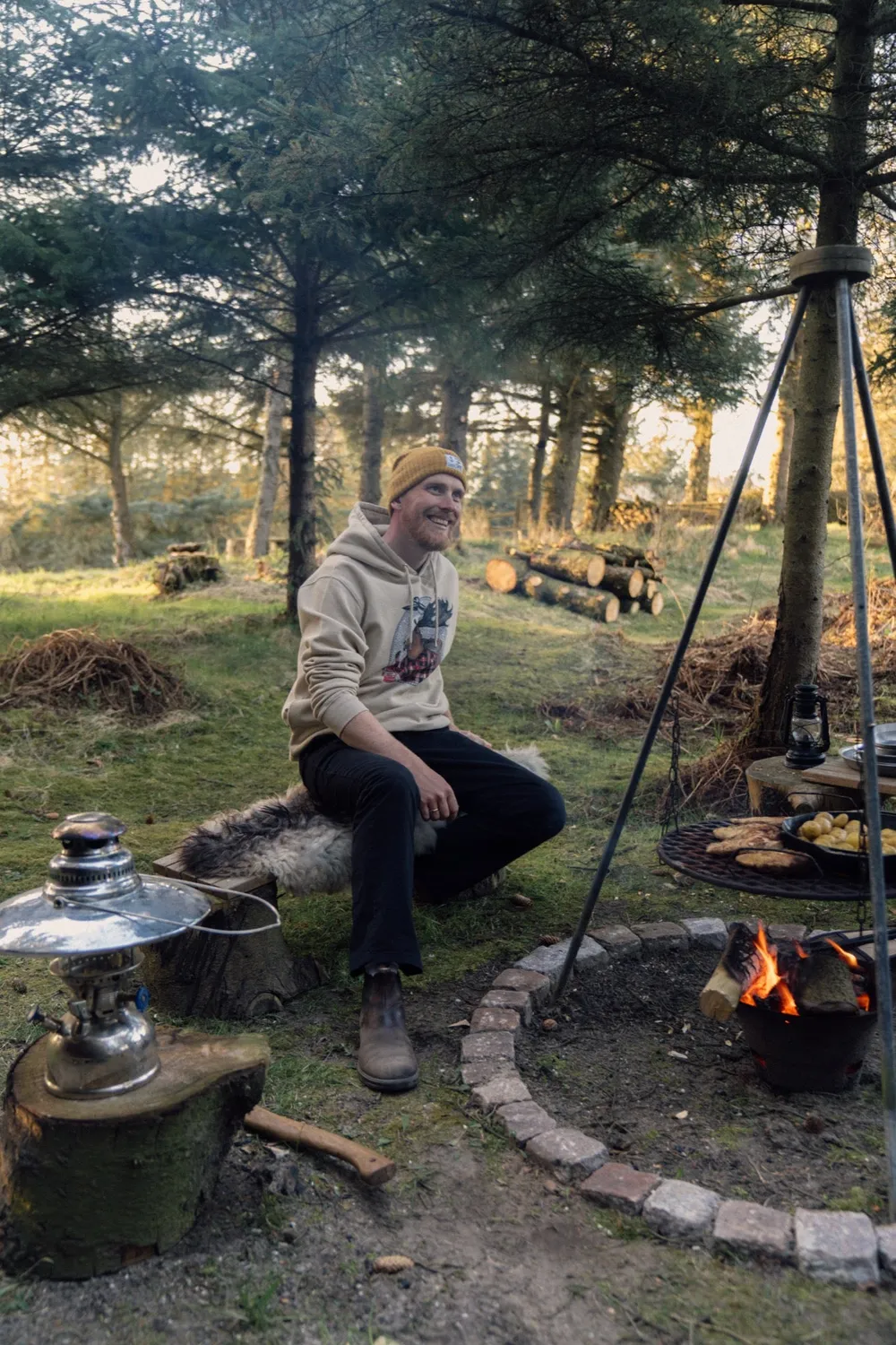 LAKOR Pathfinders Hoodie White Pepper Bio-Baumwolle