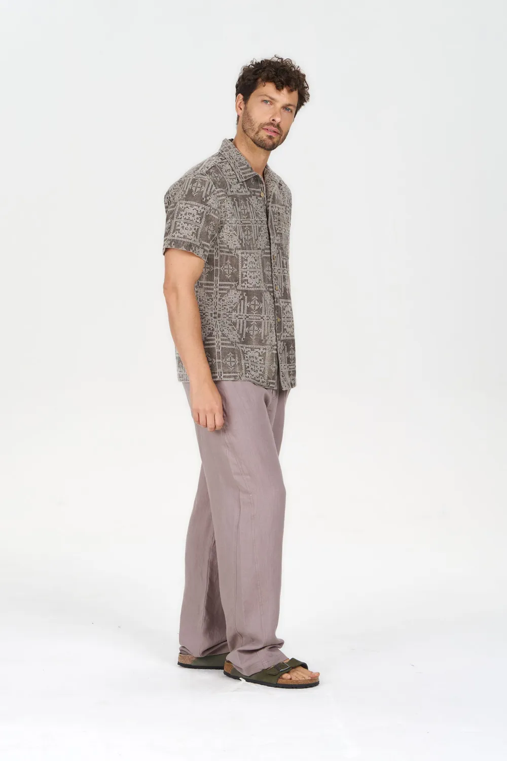 KOMODO SPINDRIFT Hemd Mushroom Leinen