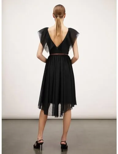 Motivi Spring Summer 24 Tüll Kleid kurz mit Plissee