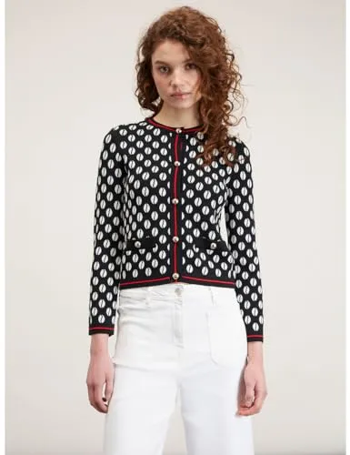 motivi Spring Summer 24 Cardigan Jacquardstrick kurz