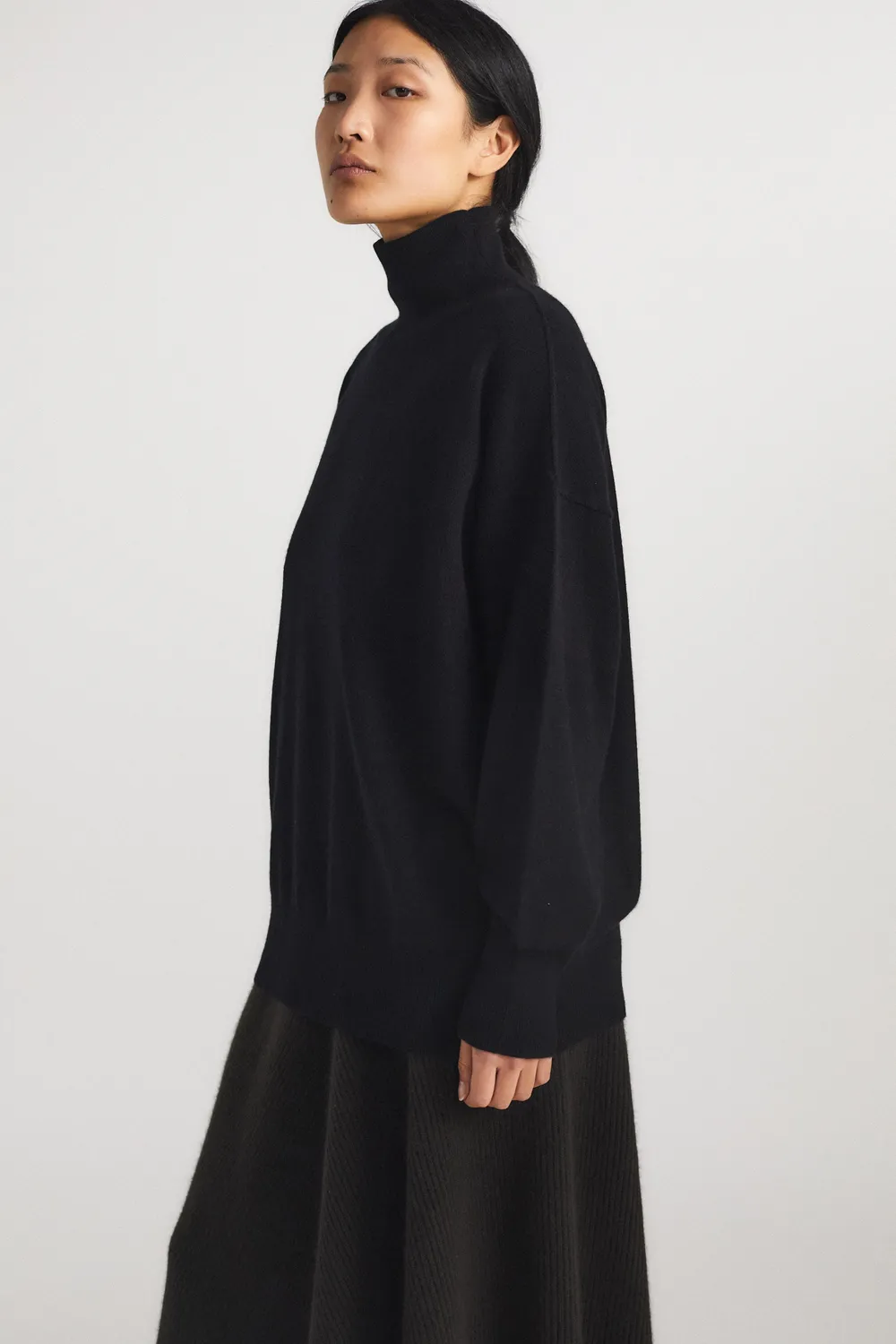Oyuna Kotto Pullover Schwarz Rollkragen S-L