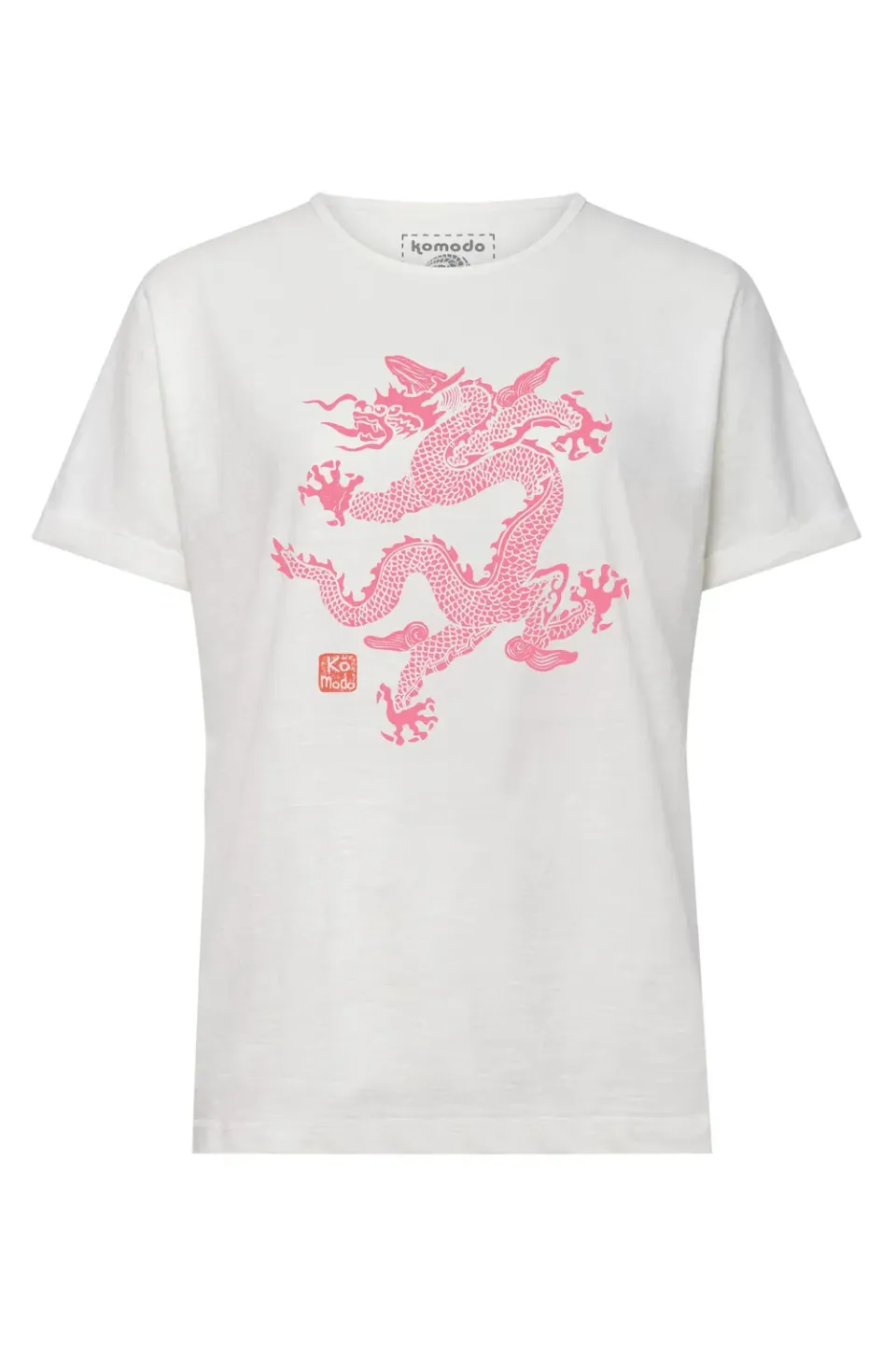 Komodo Dragon T-Shirt Off White Bio-Baumwolle