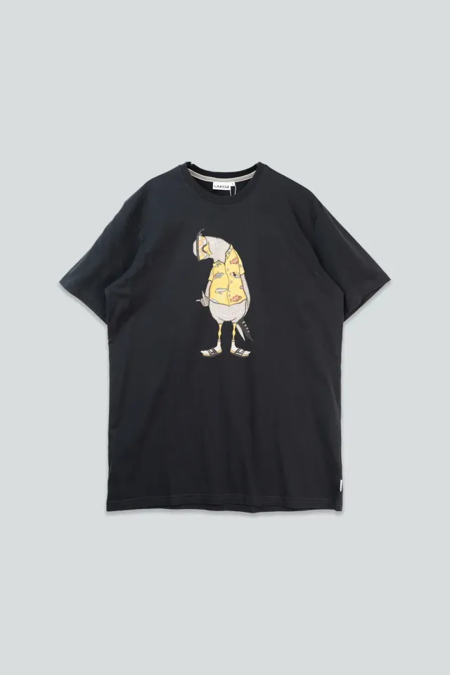 LAKOR Flipping The Bird T-Shirt Moonless Night Bio-Baumwolle