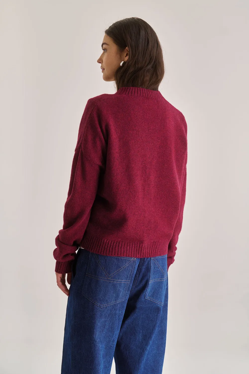 KOMODO ISLA Strickjacke Weinrot Merino Gr. 4