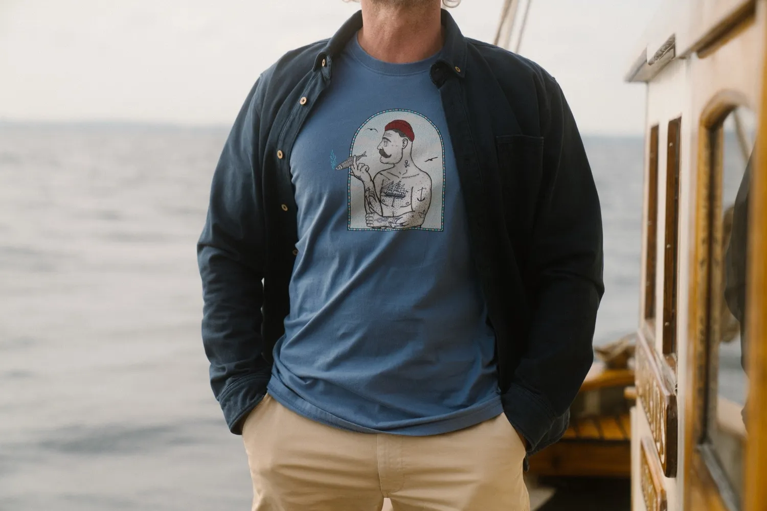 LAKOR No Smoking T-Shirt Bering Sea aus Bio-Baumwolle