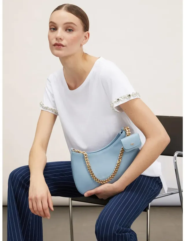 Motivi Hobo Glam Schultertasche 30 cm Bürsteneffekt