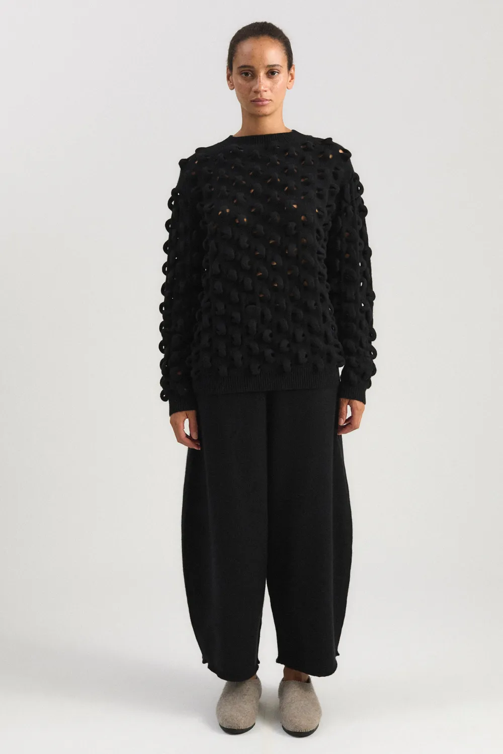 Oyuna Marui Pullover Schwarz 3D-Strick