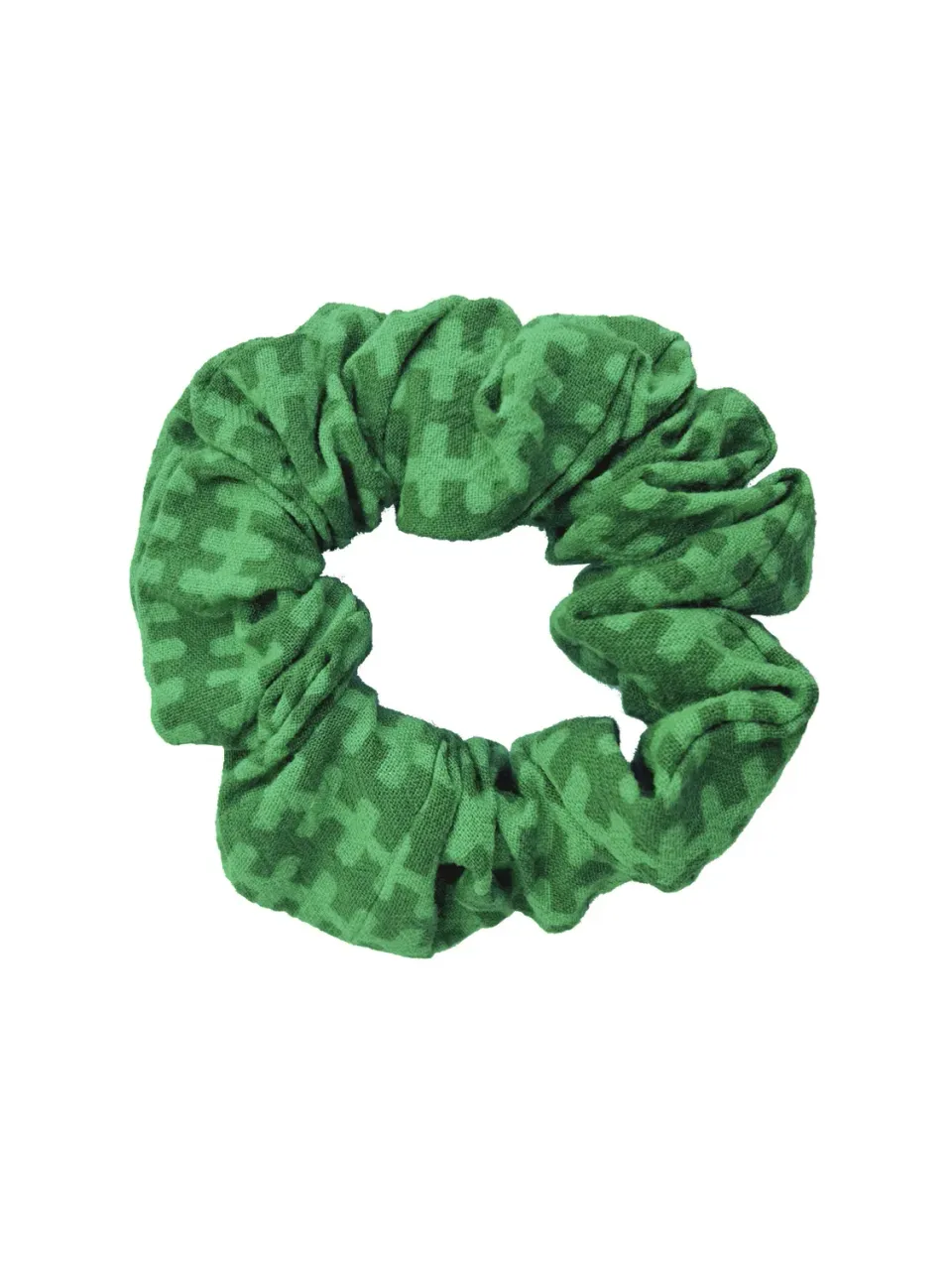 Komodo Scrunchy Haargummi Bolt Print Green Bio-Baumwolle