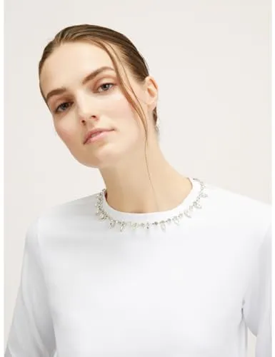 Motivi T-Shirt Crystal-Steine Shirt mit 3/4-Arm