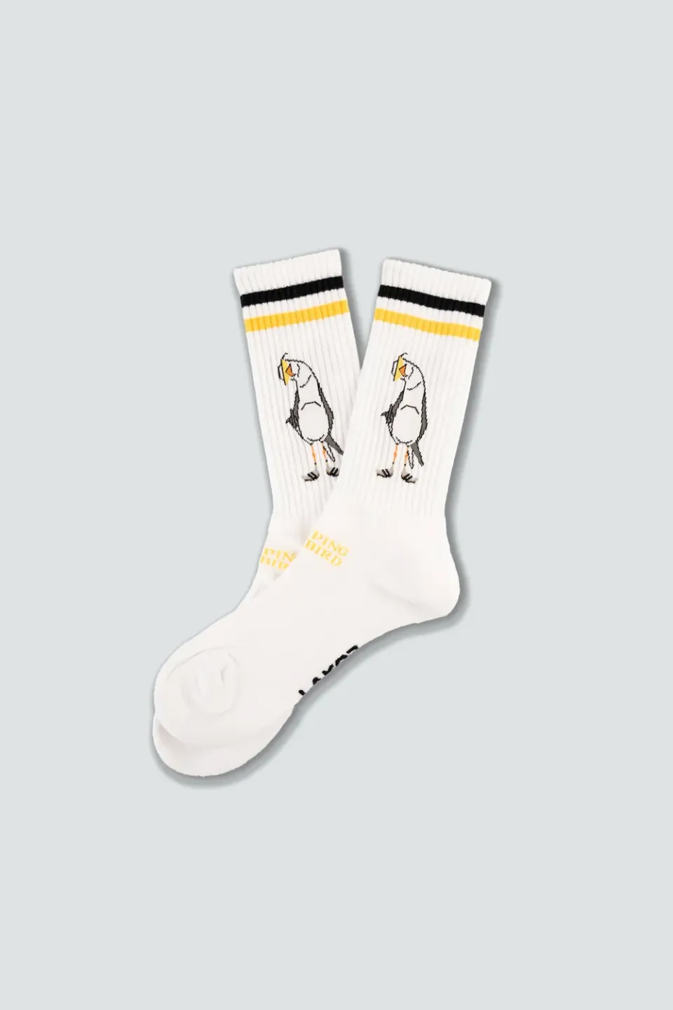 LAKOR Flipping The Bird Tennissocken Weiß Bio-Baumwolle