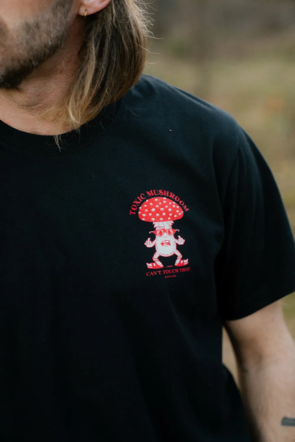 LAKOR Toxic Mushroom T-Shirt Moonless Night Bio-Baumwolle
