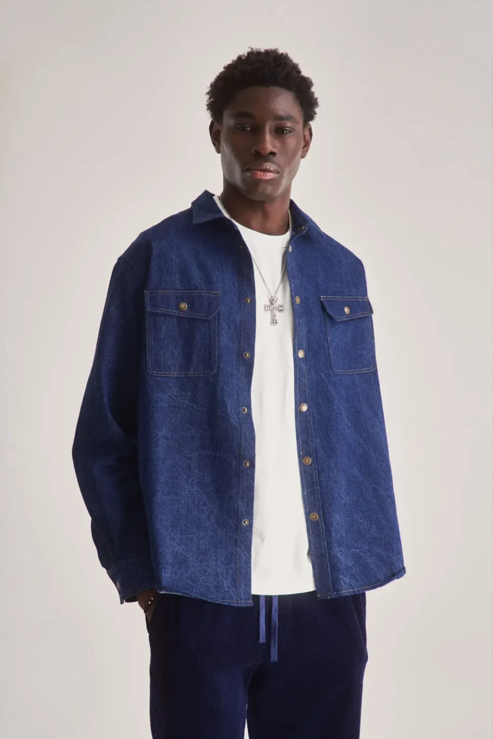 Komodo Karda Jeanshemd Herren Dark Denim Bio