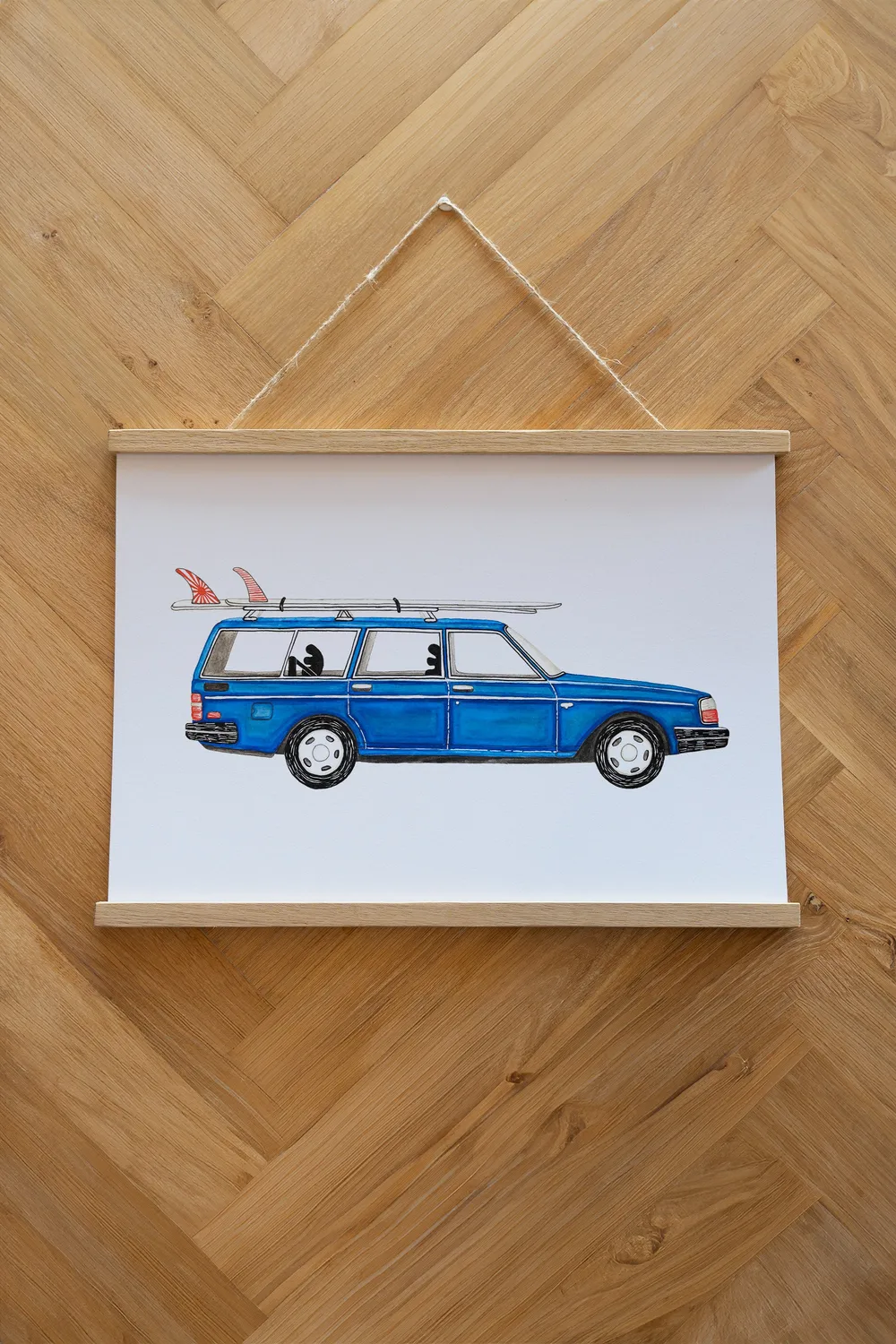 LAKOR Getaway Car Poster White Einheitsgröße