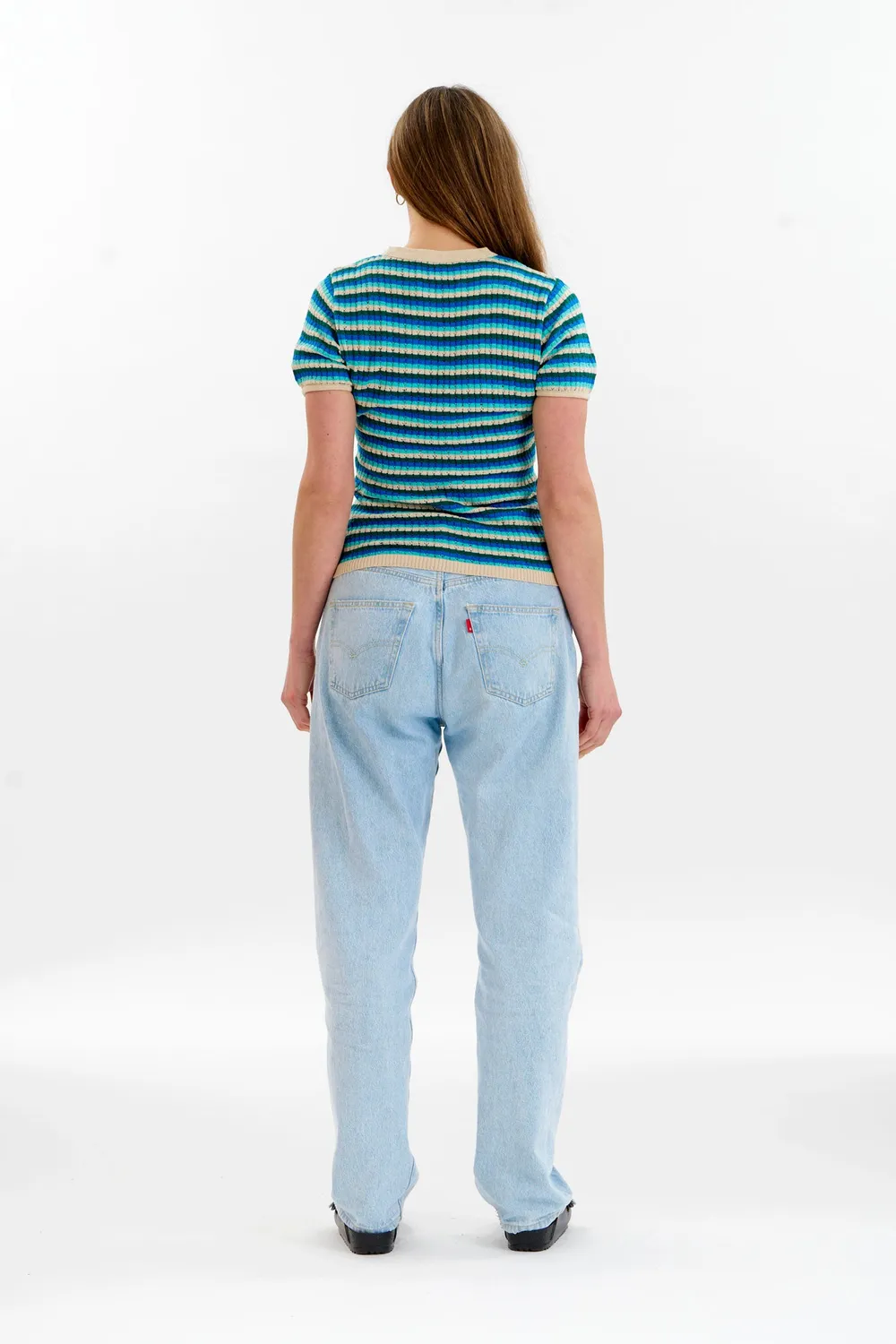Komodo Penelope Pointelle Shirt Ocean EUR 38 gestreift