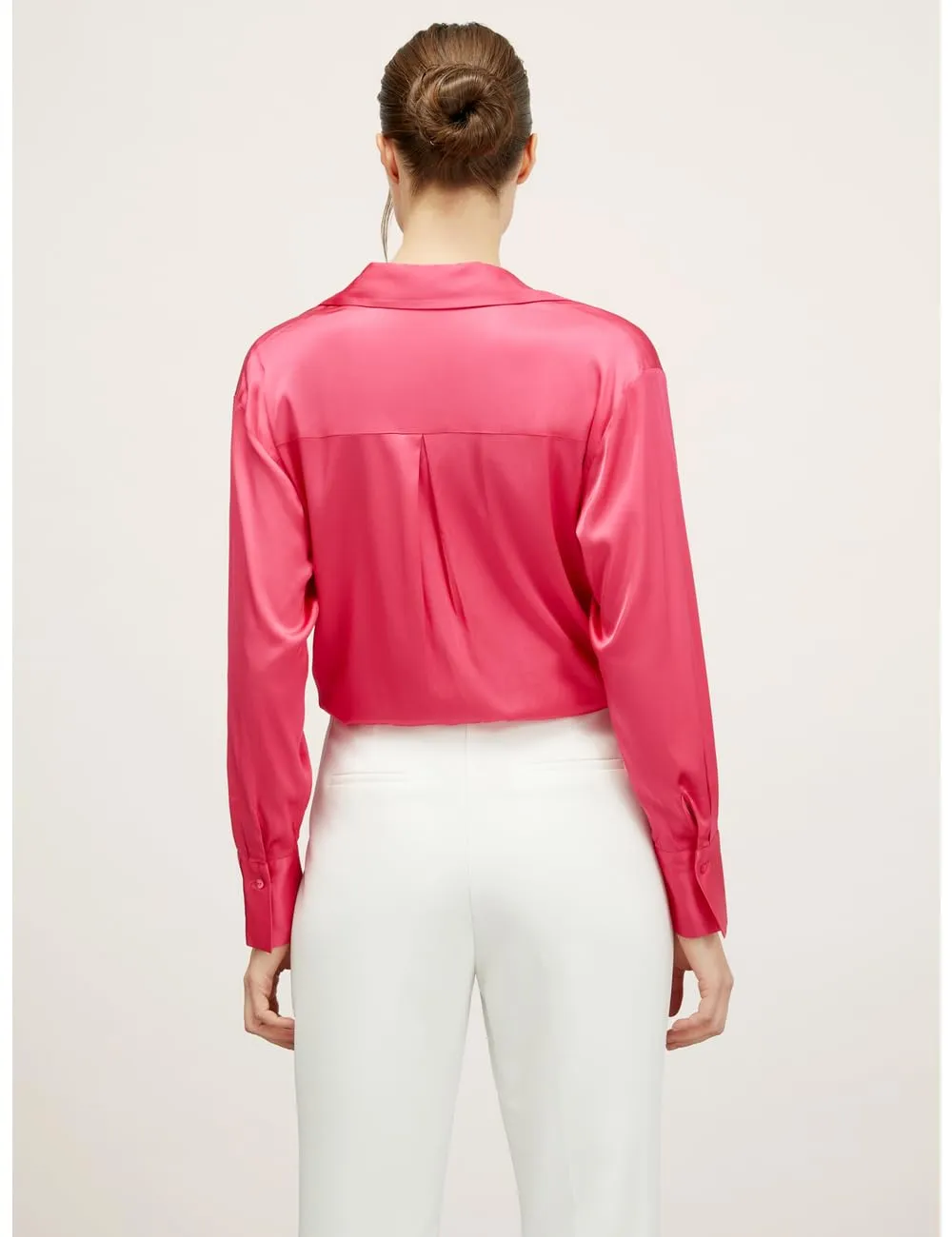 Motivi Satin-Hemdbluse Bluse uni langarm