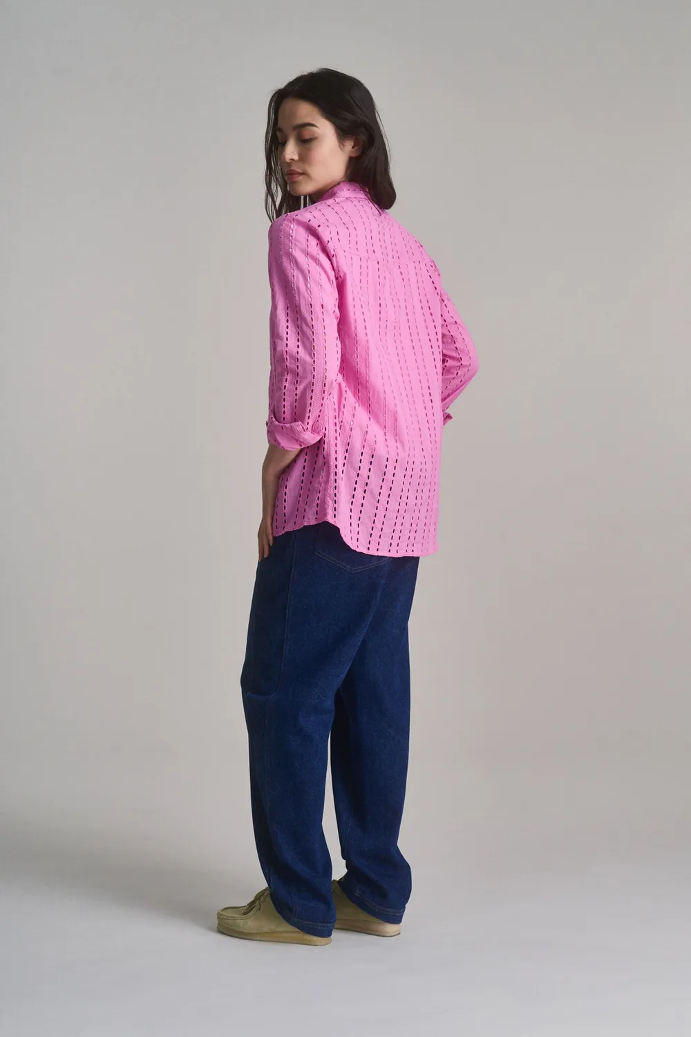 KOMODO RIO Bluse Pink aus Bio-Baumwolle Broderie