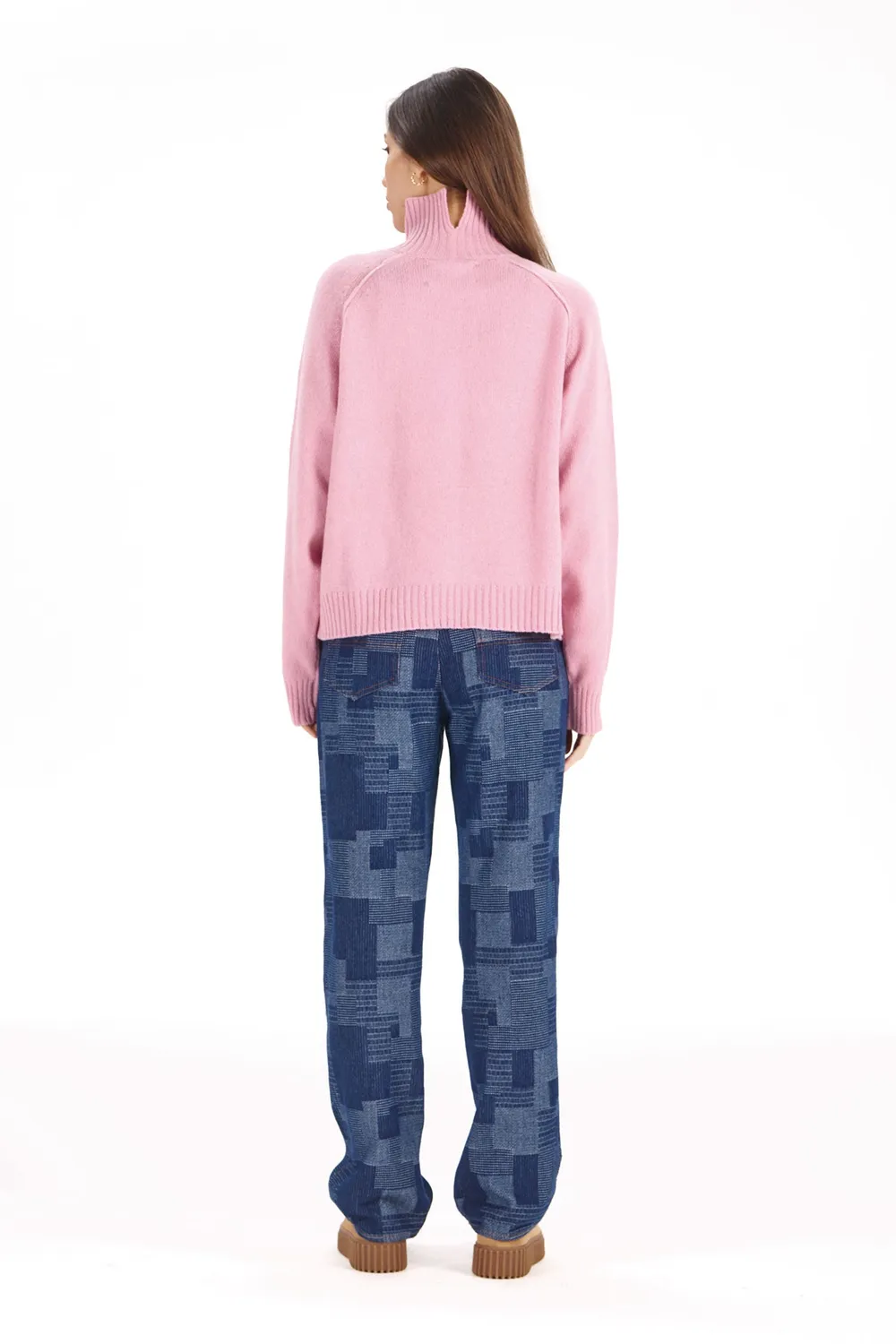 Komodo Millie Pullover Pink Merinowolle Oversize