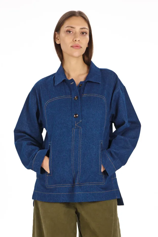 KOMODO SACRED Hemd Denim Bio-Baumwolle Damen