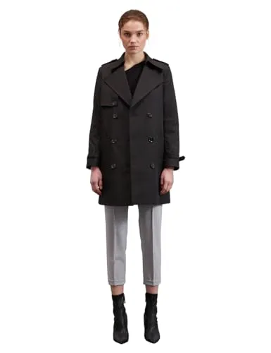 Motivi Trenchcoat mittellang schwarz Größe 44